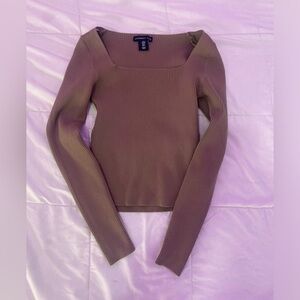 Brown Long Sleeve Sweater